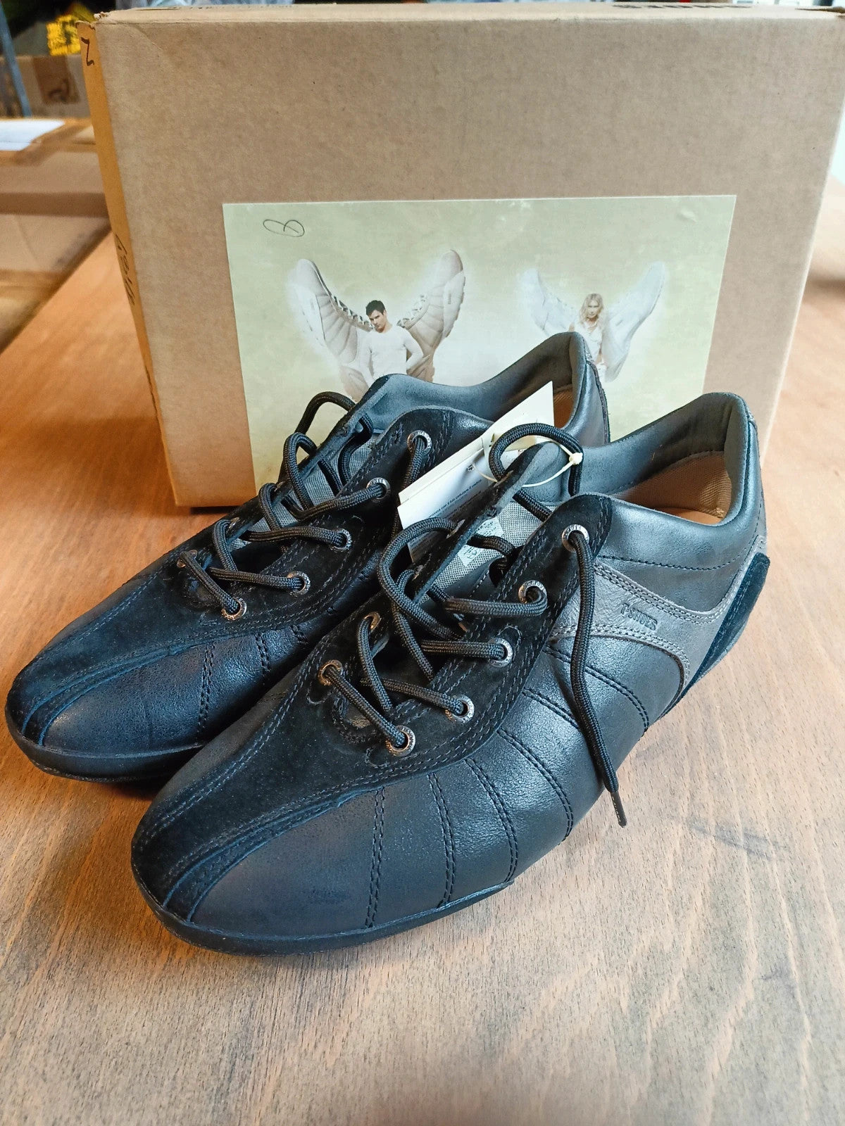 T-Shoes Scarpe pelle Nera eleganti n 43 1/3