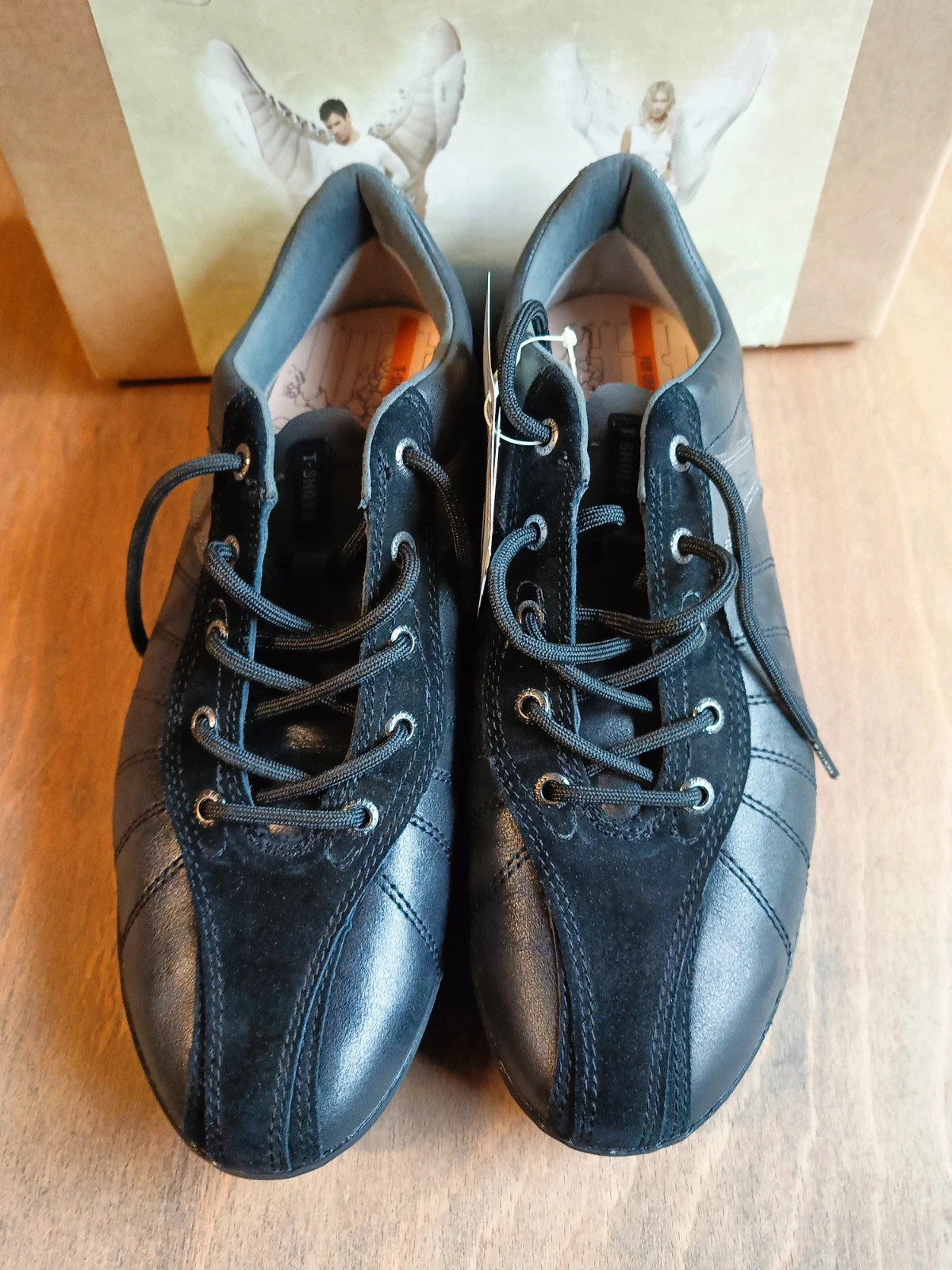 T-Shoes Scarpe pelle Nera eleganti n 43 1/3