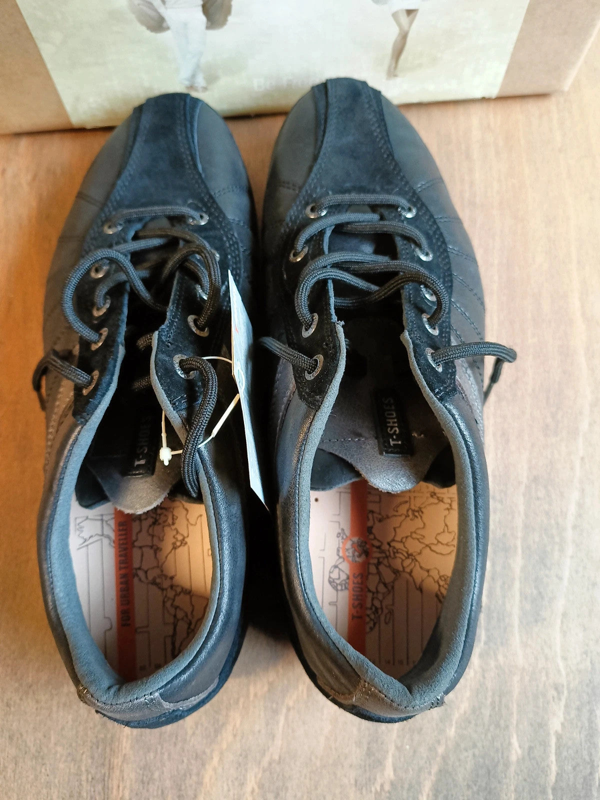 T-Shoes Scarpe pelle Nera eleganti n 43 1/3