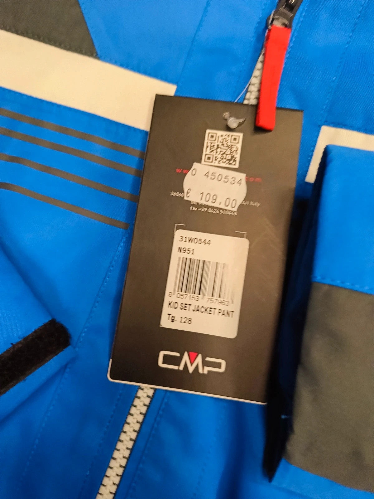 CMP tuta completa giacca sci jr ragazzo taglia 8 anni / 128cm e salopette