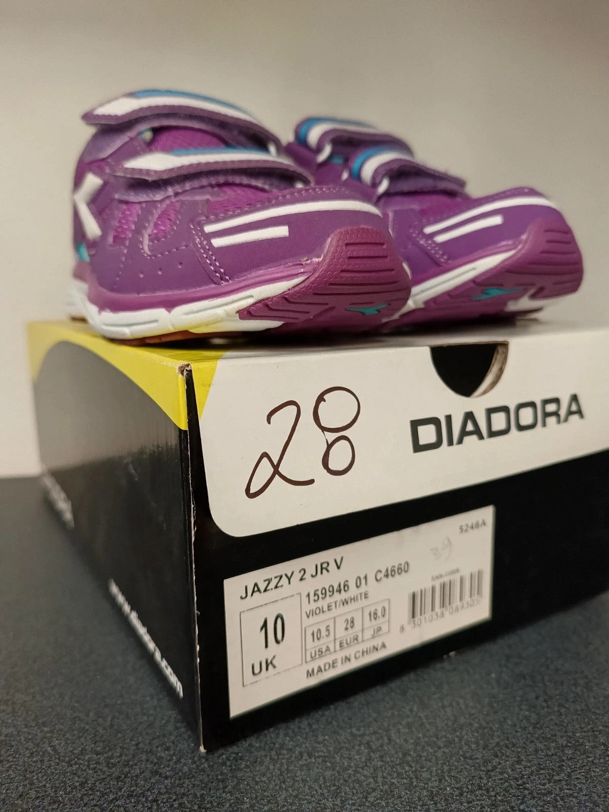 Diadora scarpe ginnastica bambina junior nuove strappi n 28