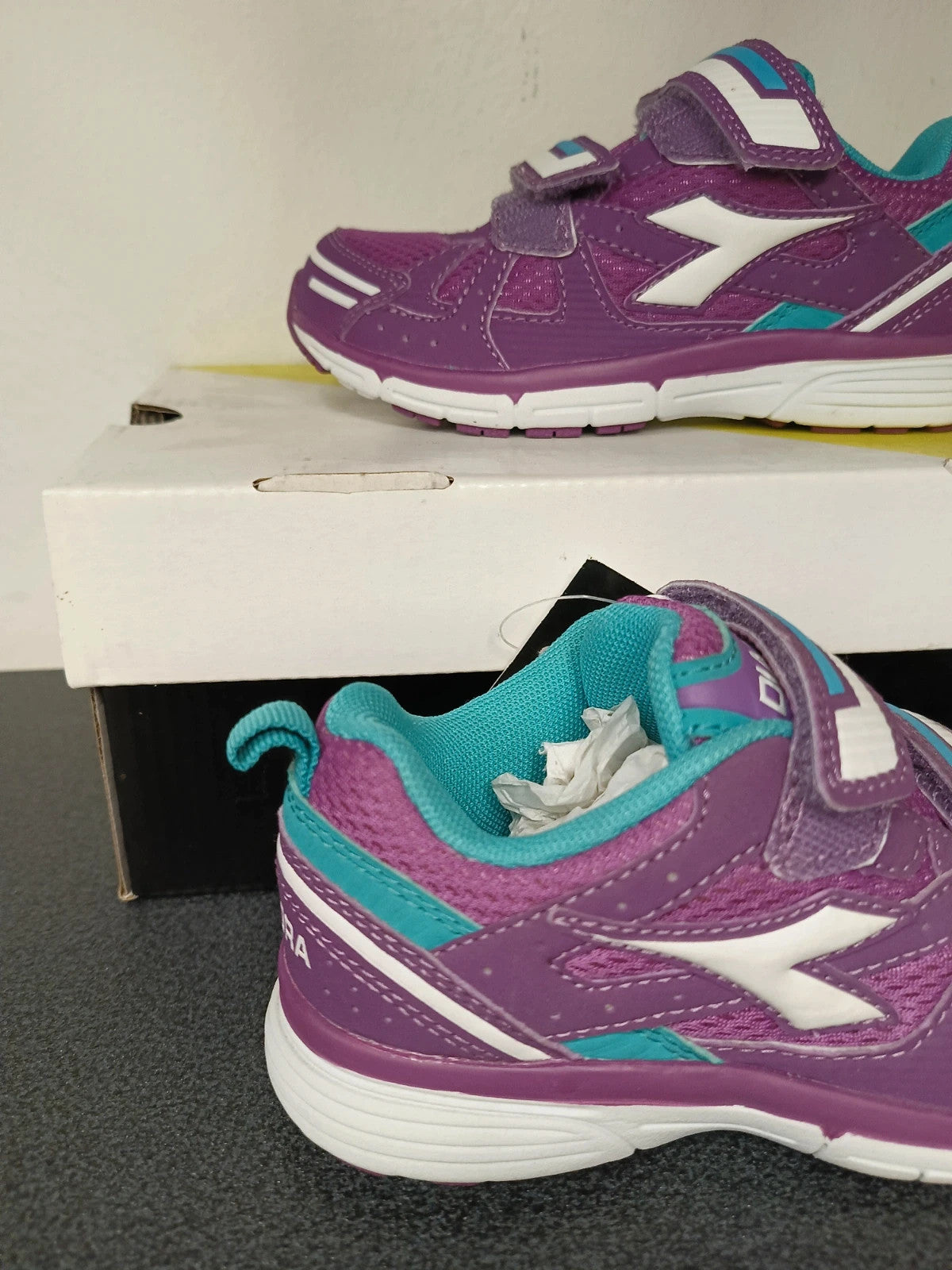 Diadora scarpe ginnastica bambina junior nuove strappi n 28