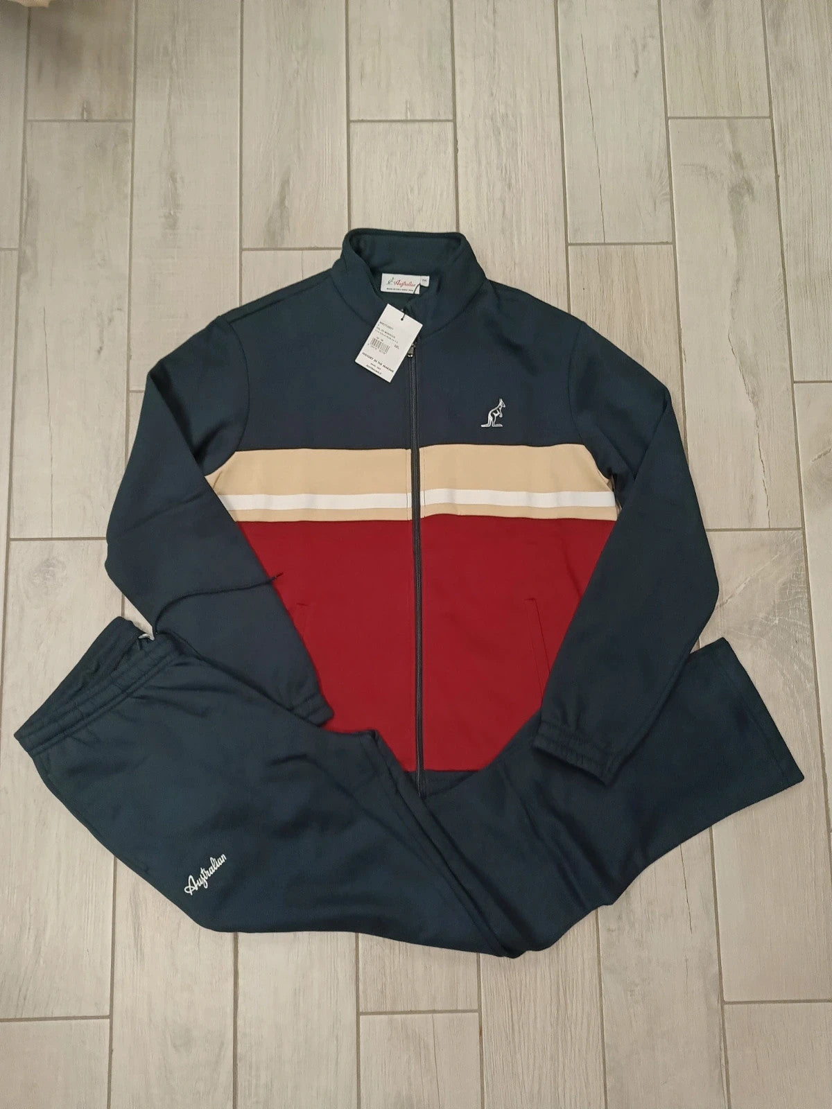 Australian tuta felpa pantaloni uomo tg 2XL