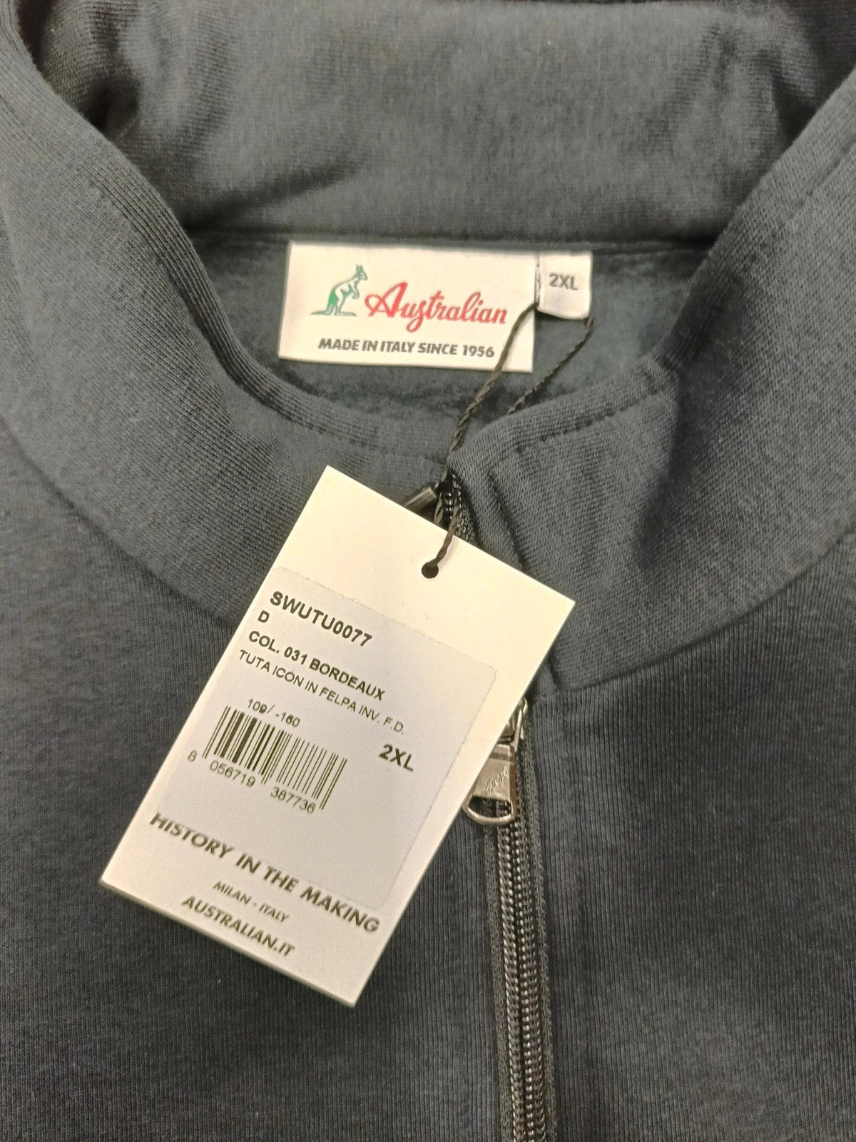 Australian tuta felpa pantaloni uomo tg 2XL