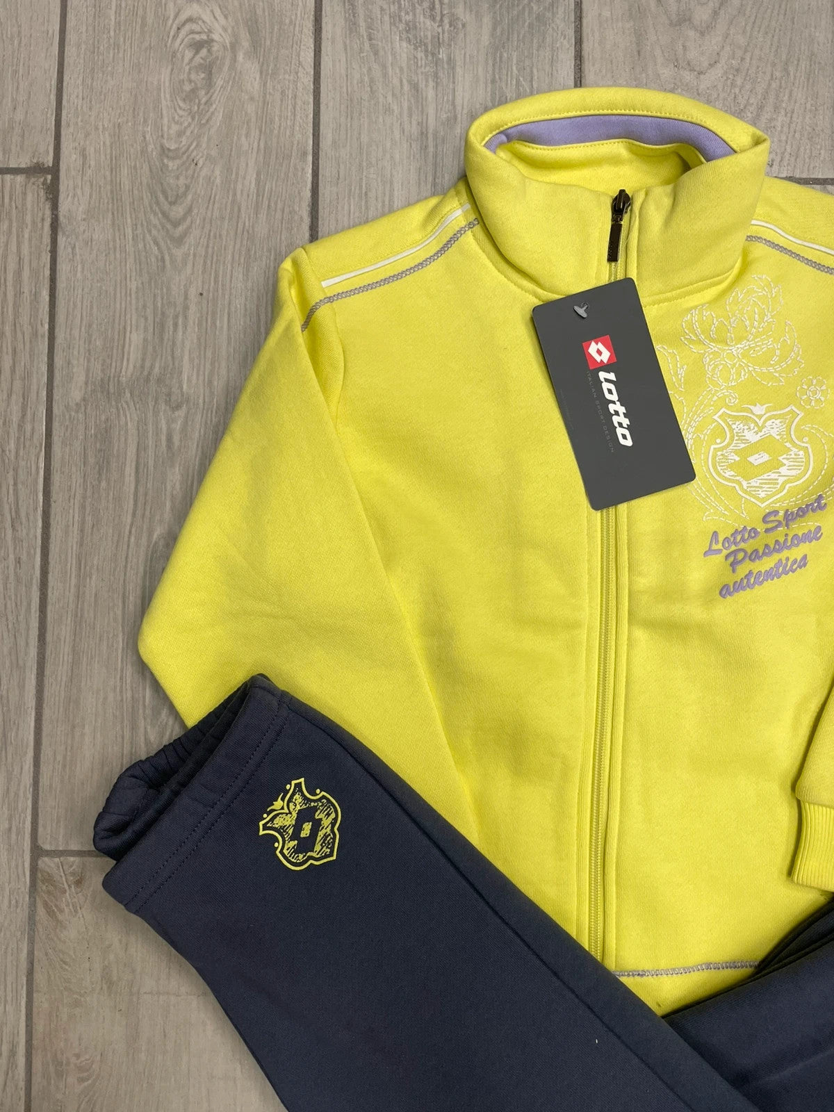 Lotto tuta completa felpa e pantaloni bimba 5-6 anni 104-116 cm