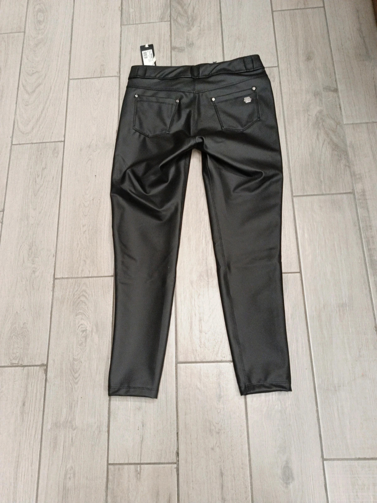 Freddy pantaloni donna pelle nera tg S