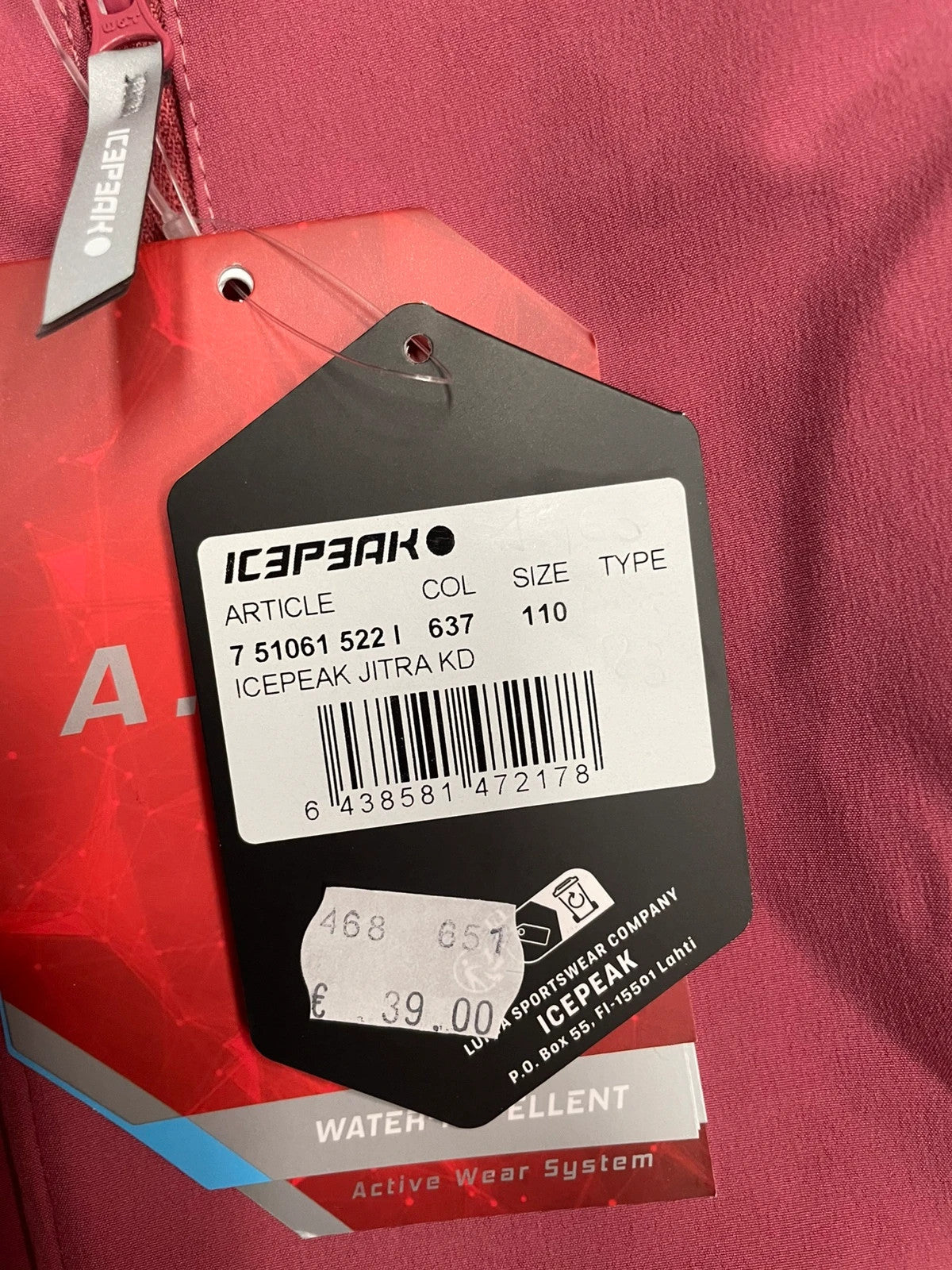 Icepeak pantaloni lunghi da montagna bimba 5 anni 110 cm