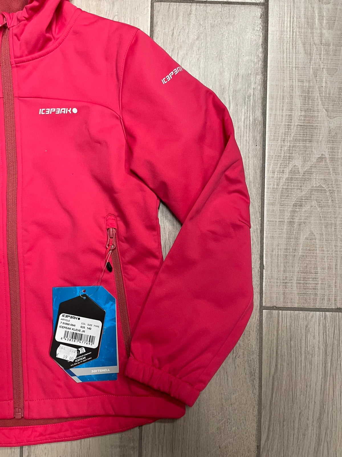 Icepeak giacca a vento pile montagna bambina 9-10 anni 140 cm