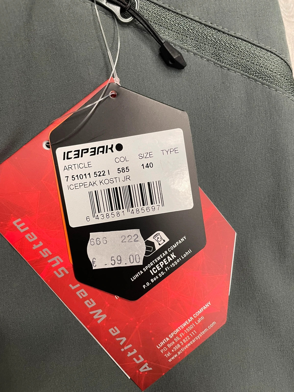 Icepeak pantaloni lunghi sportivi montagna bimbo 9-10 anni 140 cm