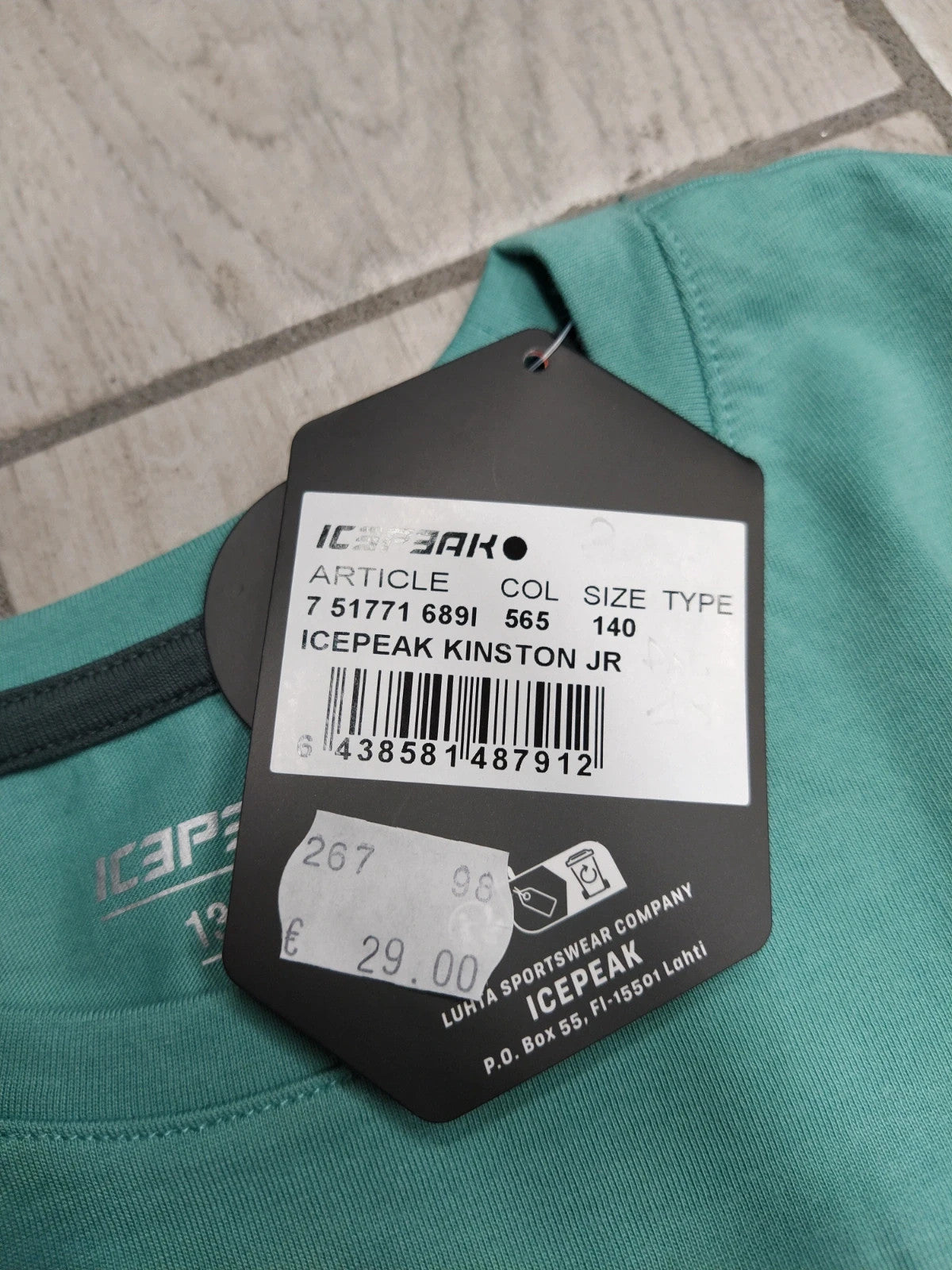 Icepeak t-shirt tecnica bambino 9-10 cm 140 cm