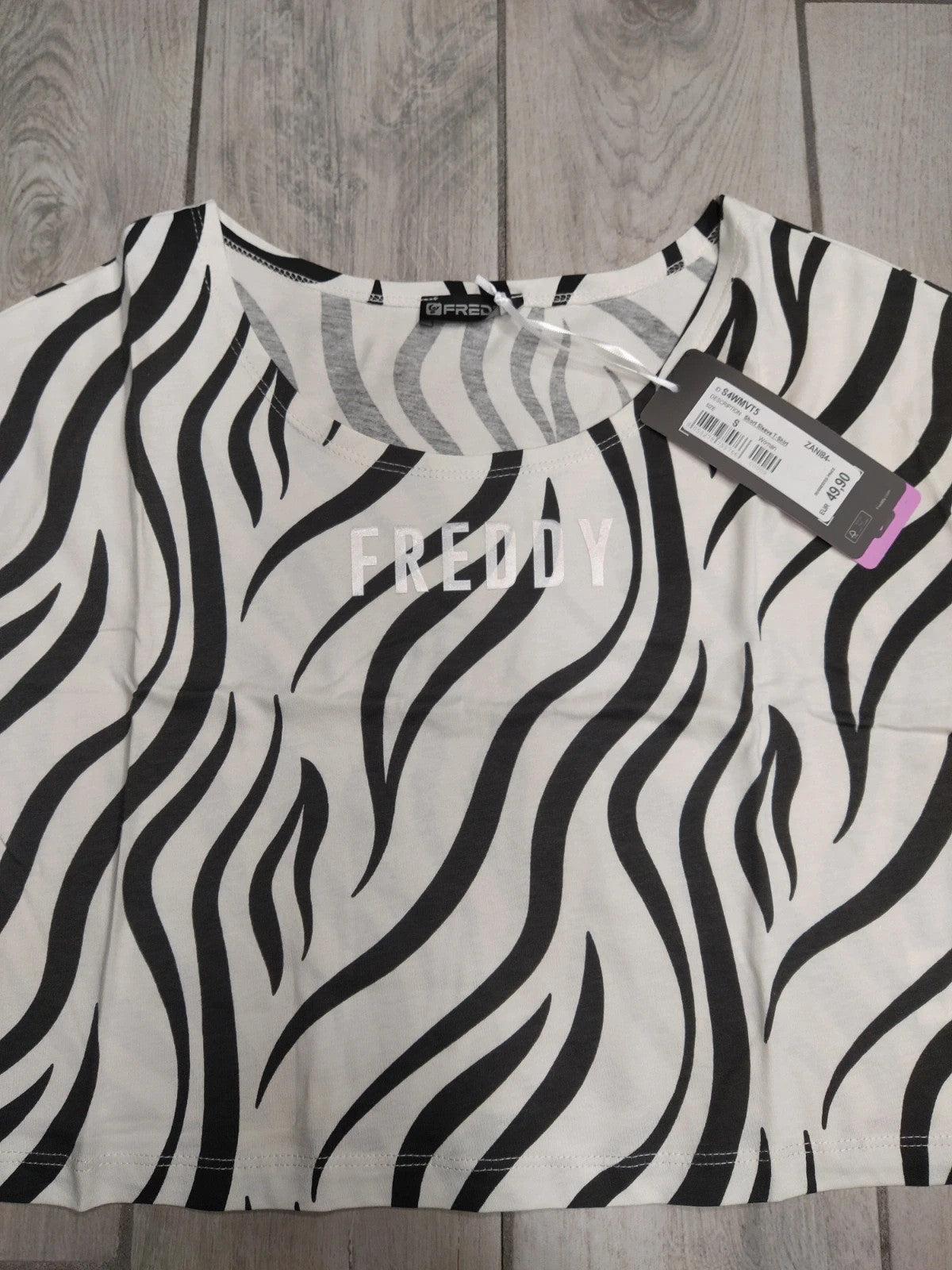 Freddy t-shirt crop zebrata donna tg S