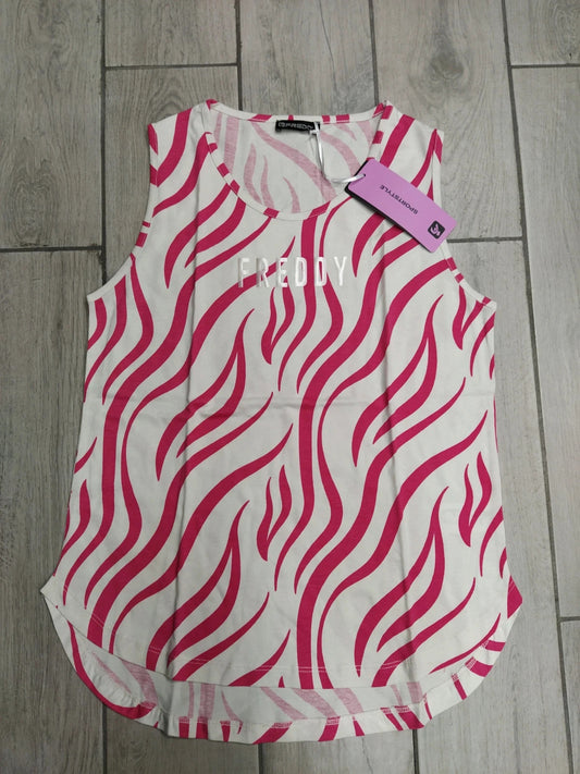 Freddy canotta zebrata rosa donna tg S