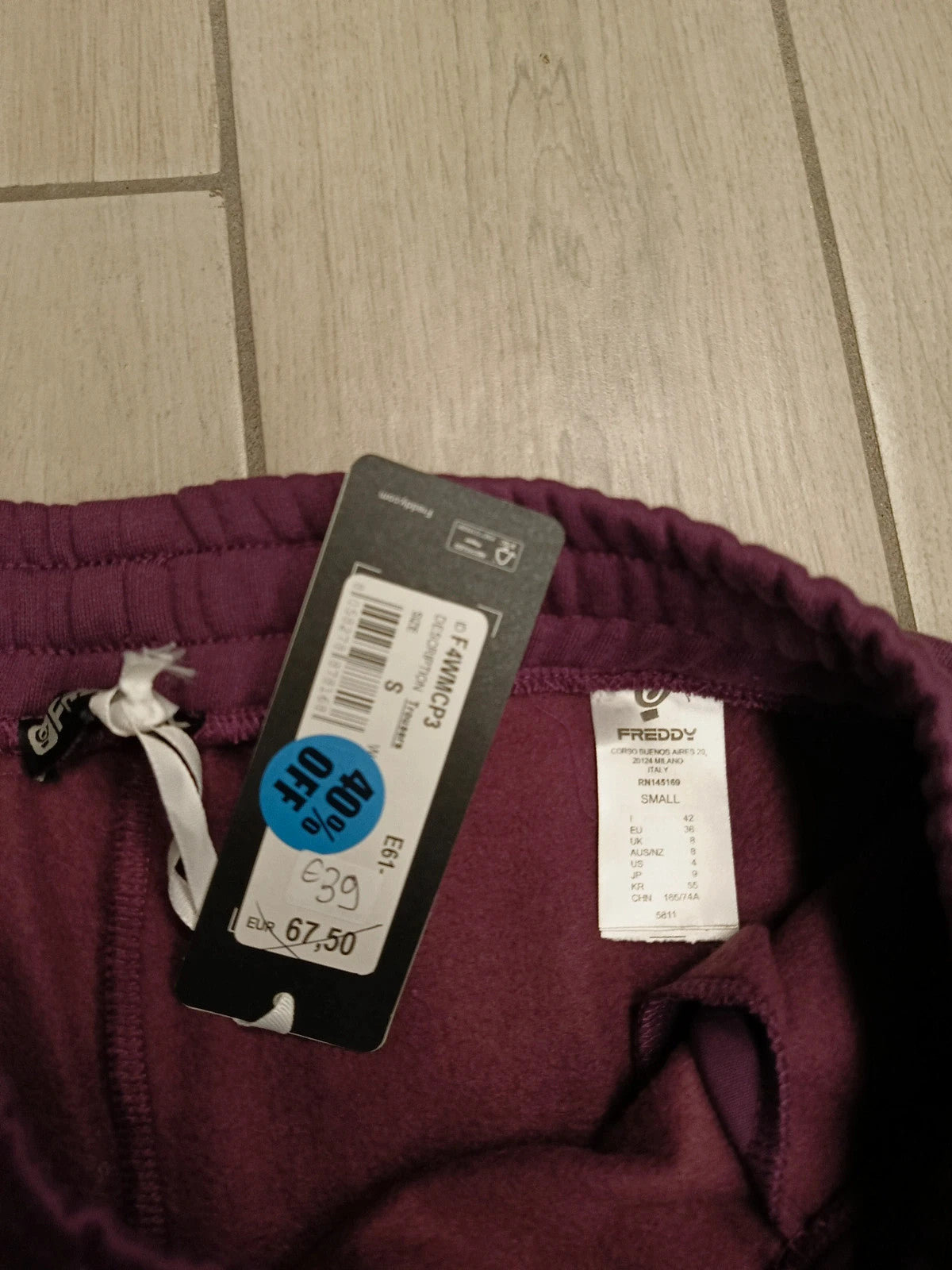 Freddy pantaloni tuta felpati donna tg S