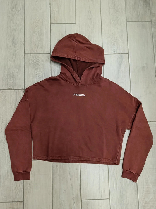 Freddy felpa crop con cappuccio cotone ginnastica donna tg S