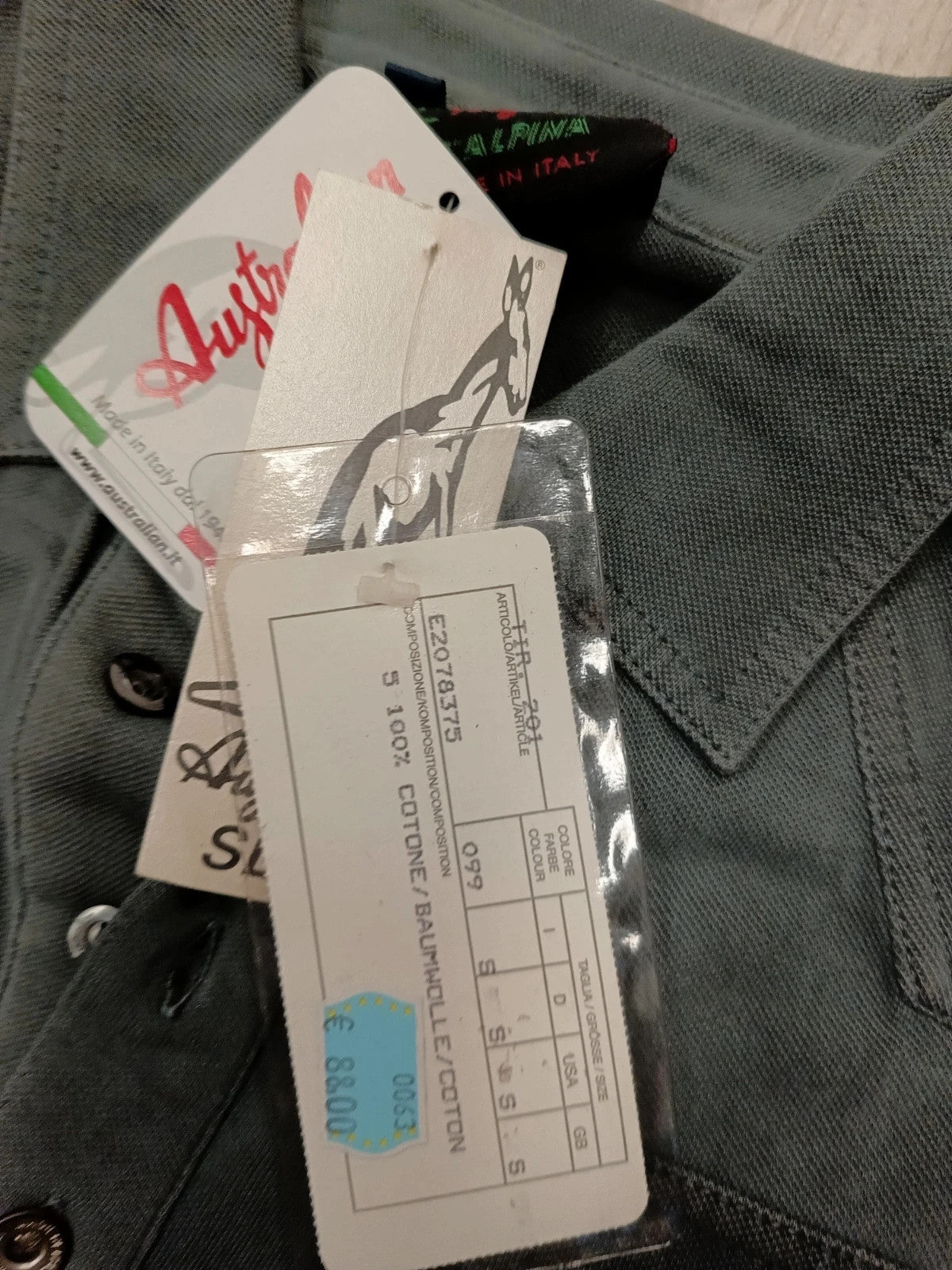 Australian polo cotone uomo tg S slim