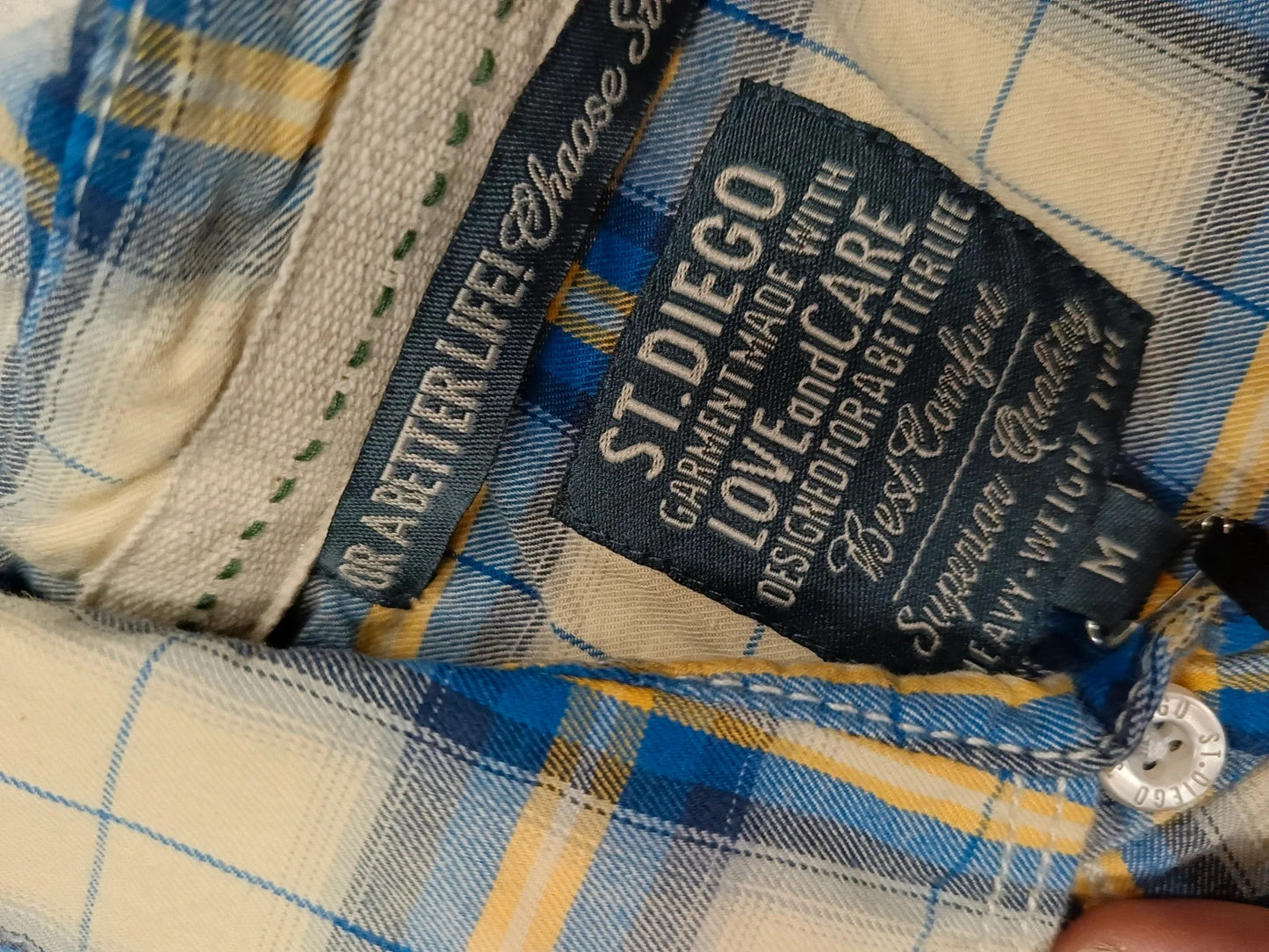 St.Diego camicia uomo manica lunga cotone tg M