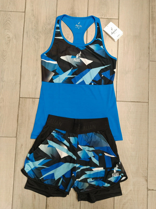 Australian completo padel canotta e pantaloncini donna tg XS
