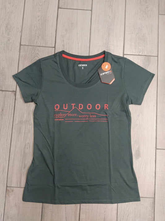 Icepeak t-shirt tecnica cotone donna tg M