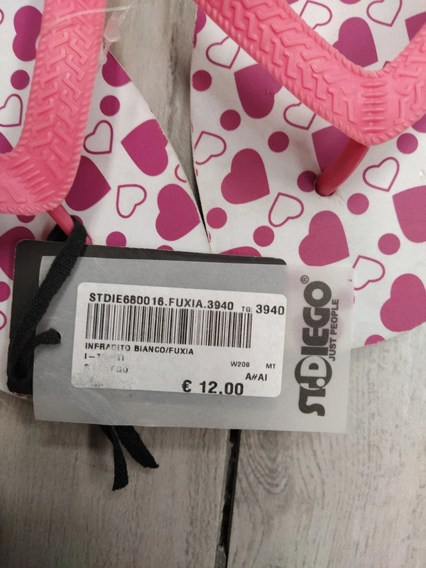 St. Diego infradito con cuoricini rosa tg 39 / 40