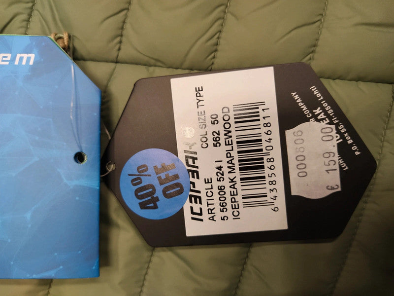 Icepeak piumino leggero giacca montagna uomo tg 50