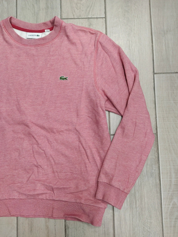Lacoste felpa vintage garzata felpata cotone uomo tg L