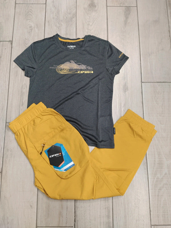Icepeak completo maglia pantalone trekking montagna jr 140 cm / 10 anni