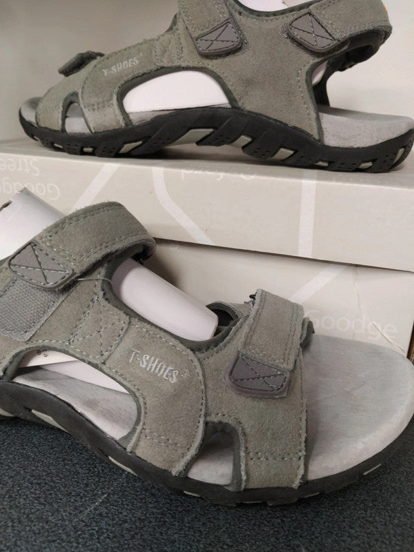 T-Shoes sandalo in pelle trekking montagna uomo n 46