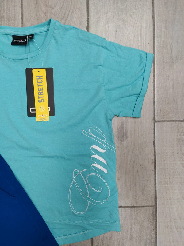 CMP set bambina junior jr t-shirt bermuda 140 cm / 10 anni