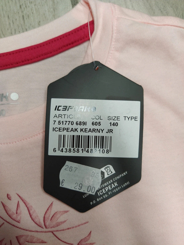 Icepeak set bambina junior jr 2 x t-shirt montagna tg 140 cm / 10 anni