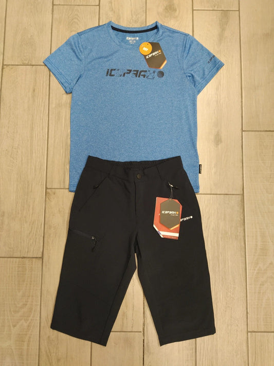 Icepeak Set t-shirt bermuda trekking montagna jr junior bambino 140 cm / 10 anni