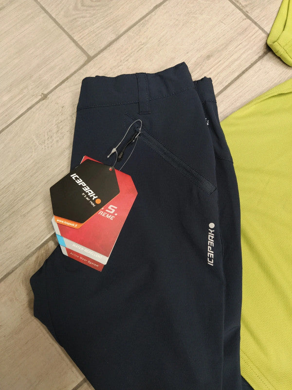 Icepeak set completo t-shirt tecnica e pantaloni tecnici montagna bambino tg 140 cm / 9-10 anni