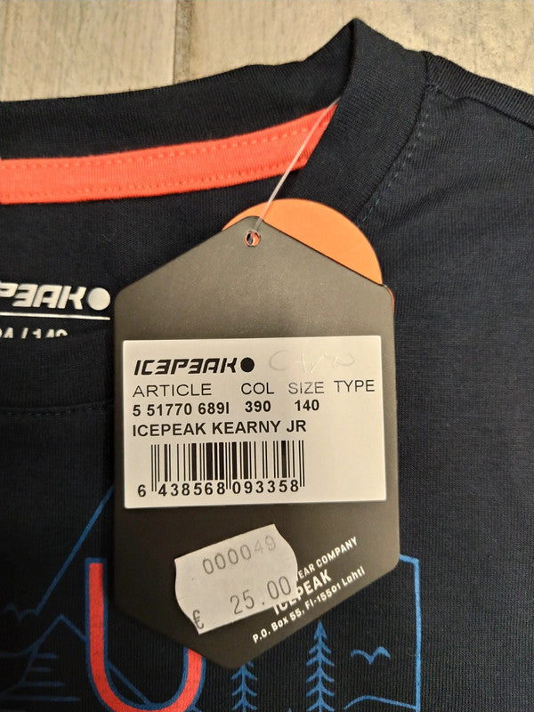Icepeak t-shirt cotone sportiva bambina tg 140 cm / 9-10 anni