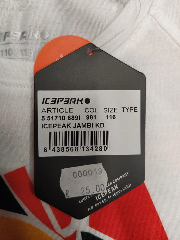 Icepeak set t-shirt e pantaloni tecnici montagna bambino tg 110 cm / 4-5 anni