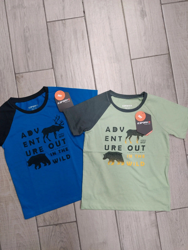 Icepeak set 2 t-shirt montagna bambino tg 110 cm / 4-5 anni