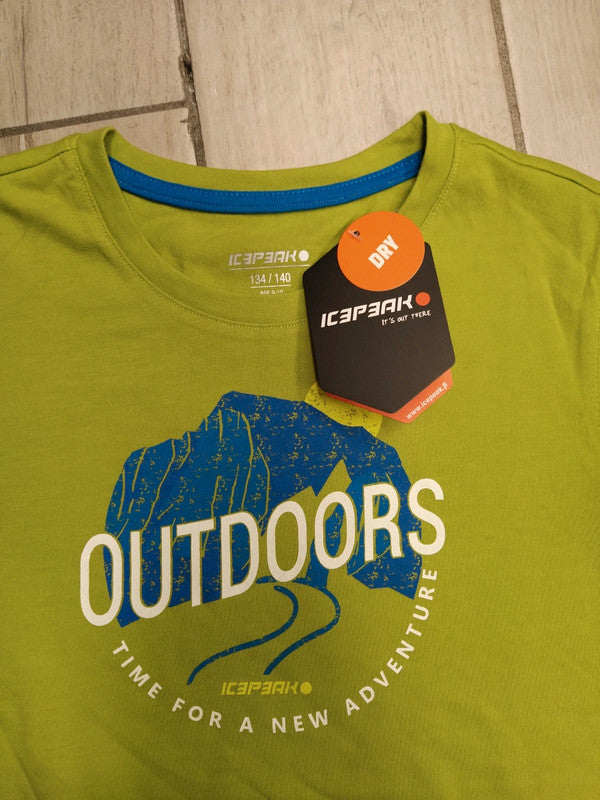 Icepeak set 2 t-shirt sportive montagna bambino tg 140 cm / 9-10 anni