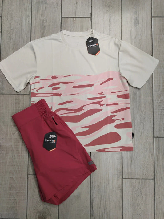 Icepeak set completo t-shirt tecnica tg M e pantaloncini tecnici tg IT44 montagna donna tg