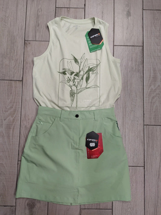 Icepeak completo canotta sportiva e gonna pantalone tecnica montagna donna tg M / IT 44