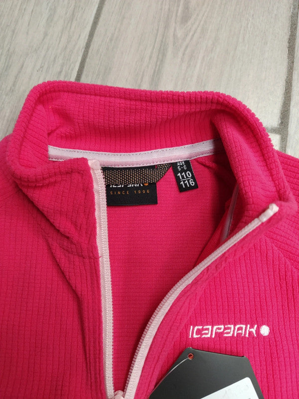 Icepeak set Midlayer micropile e t-shirt montagna bambina tg 116 cm / 5-6 anni