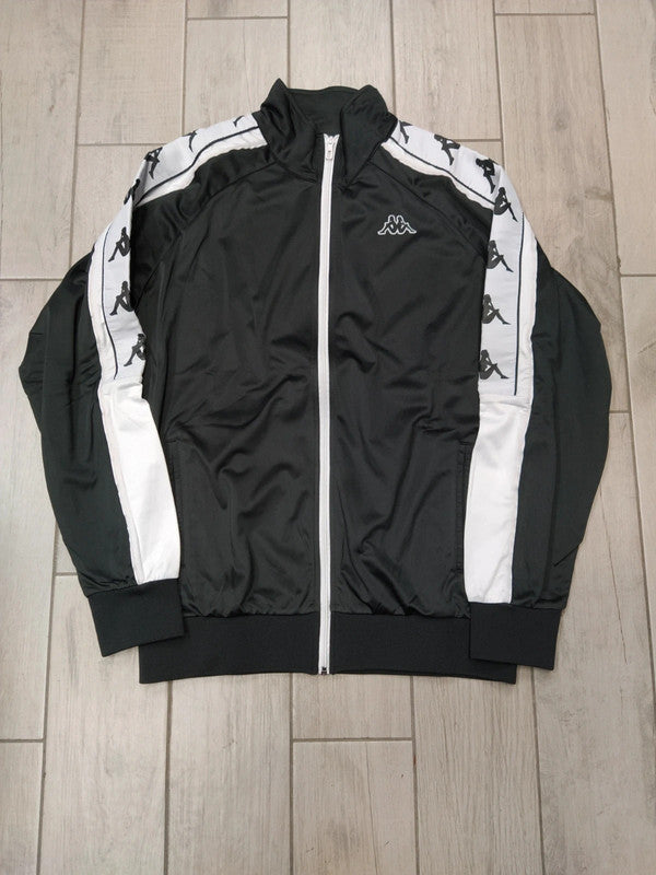 Kappa felpa giacchetta acetato banda larga vintage uomo tg 2XL