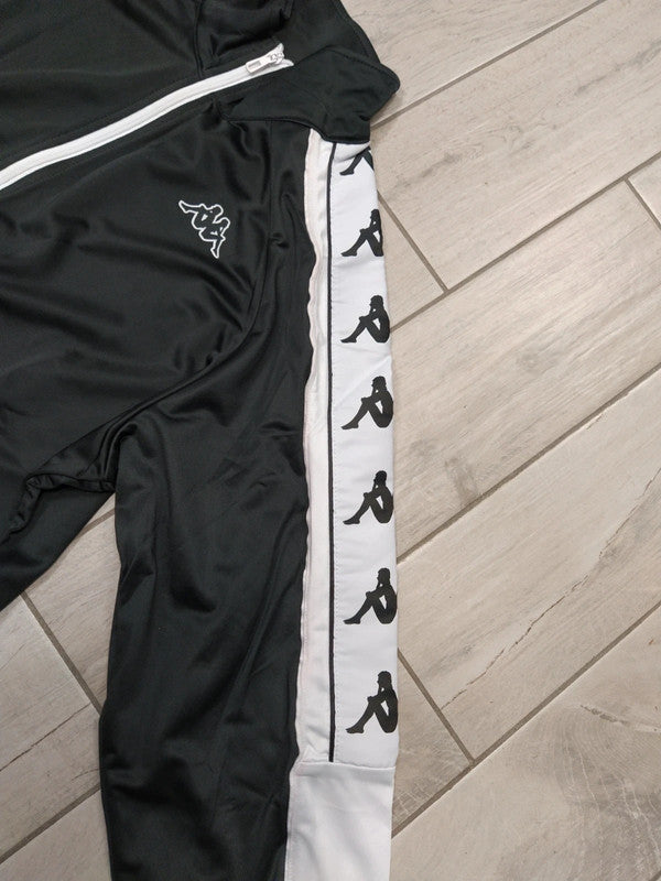 Kappa felpa giacchetta acetato banda larga vintage uomo tg 2XL