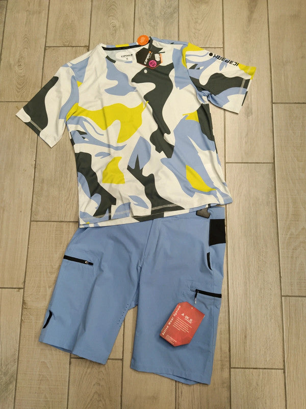Icepeak set t-shirt e pantaloncini montagna trekking donna tg M