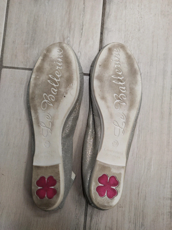 Ballerine basse argento silver donna n 36