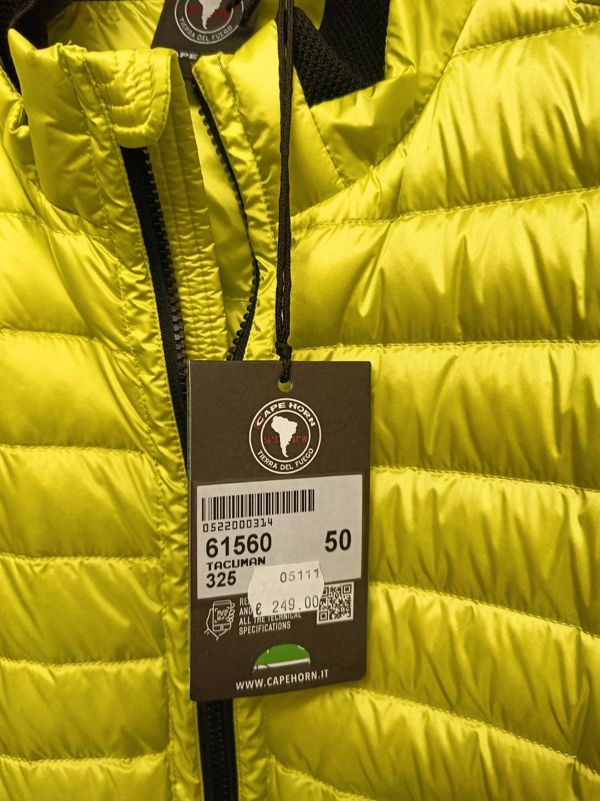 Cape Horn Piumino 100 grammi Uomo Nuovo tg 50