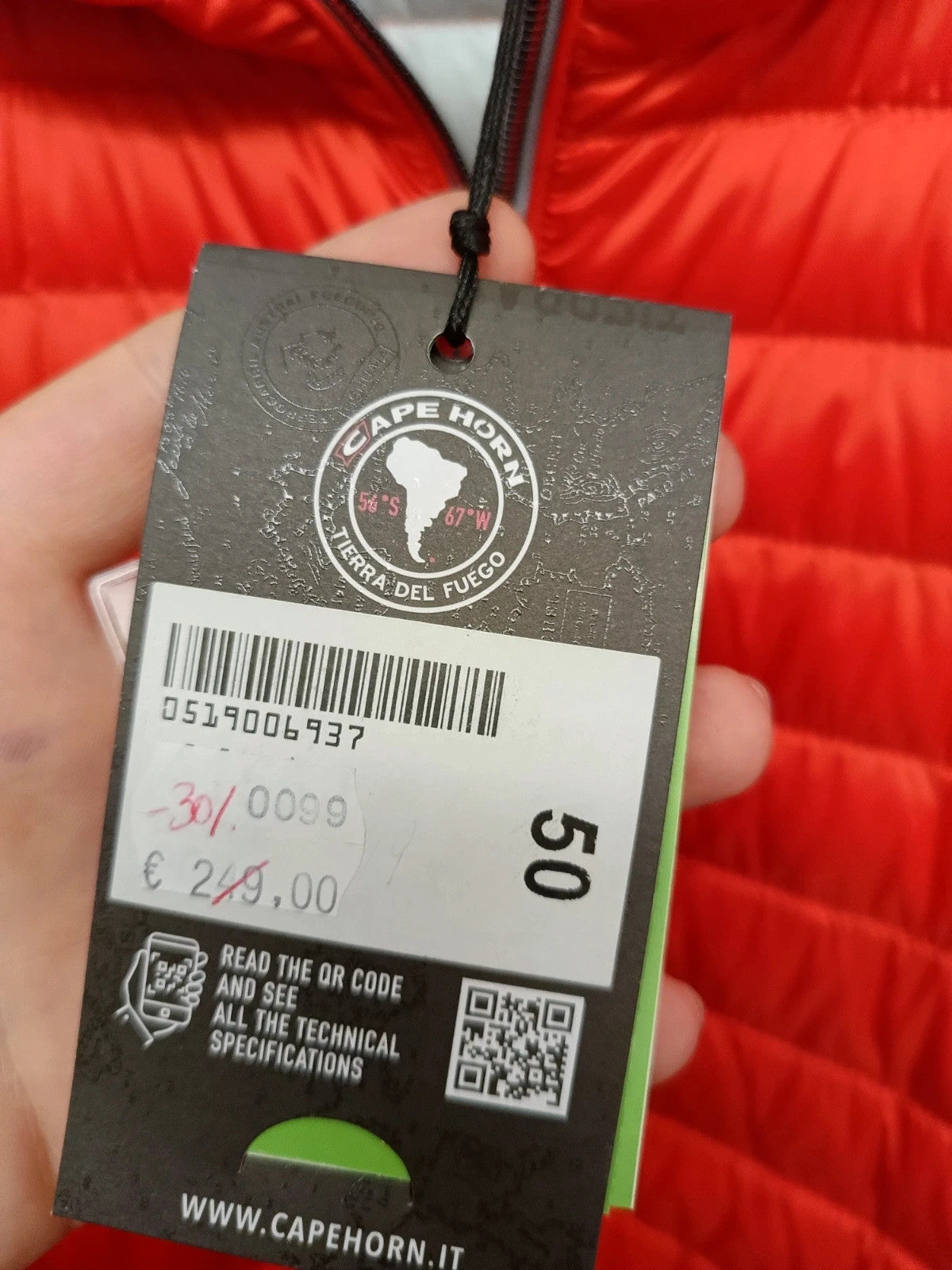 Cape Horn Piumino 100 grammi Uomo tg 50