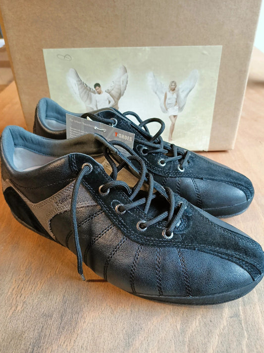 T-Shoes Scarpe pelle Nera eleganti n 43 1/3