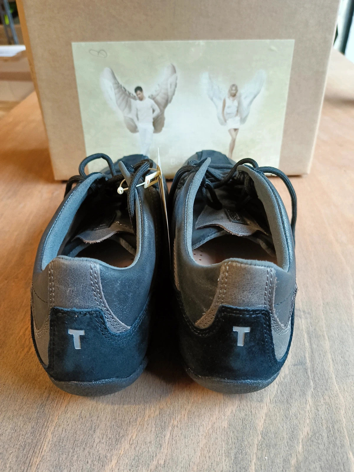 T-Shoes Scarpe pelle Nera eleganti n 43 1/3