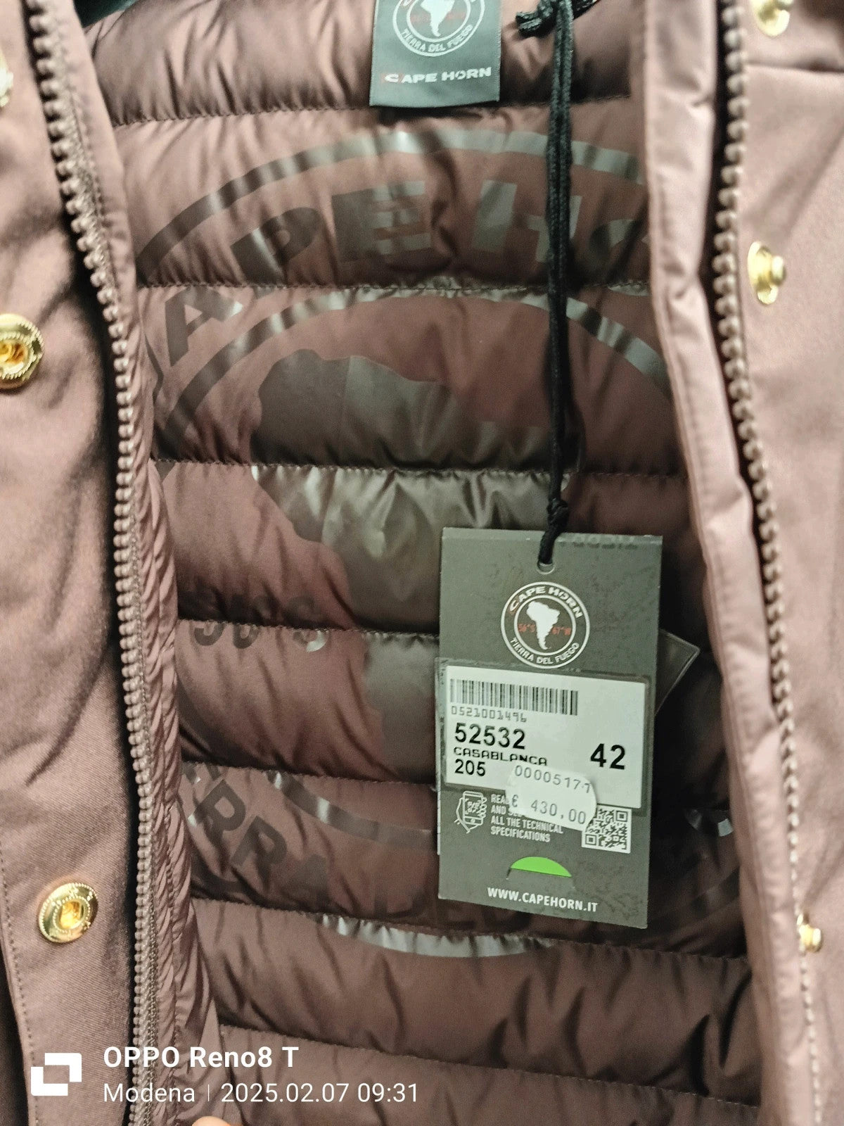 Cape Horn piumino invernale donna tg 42 XS