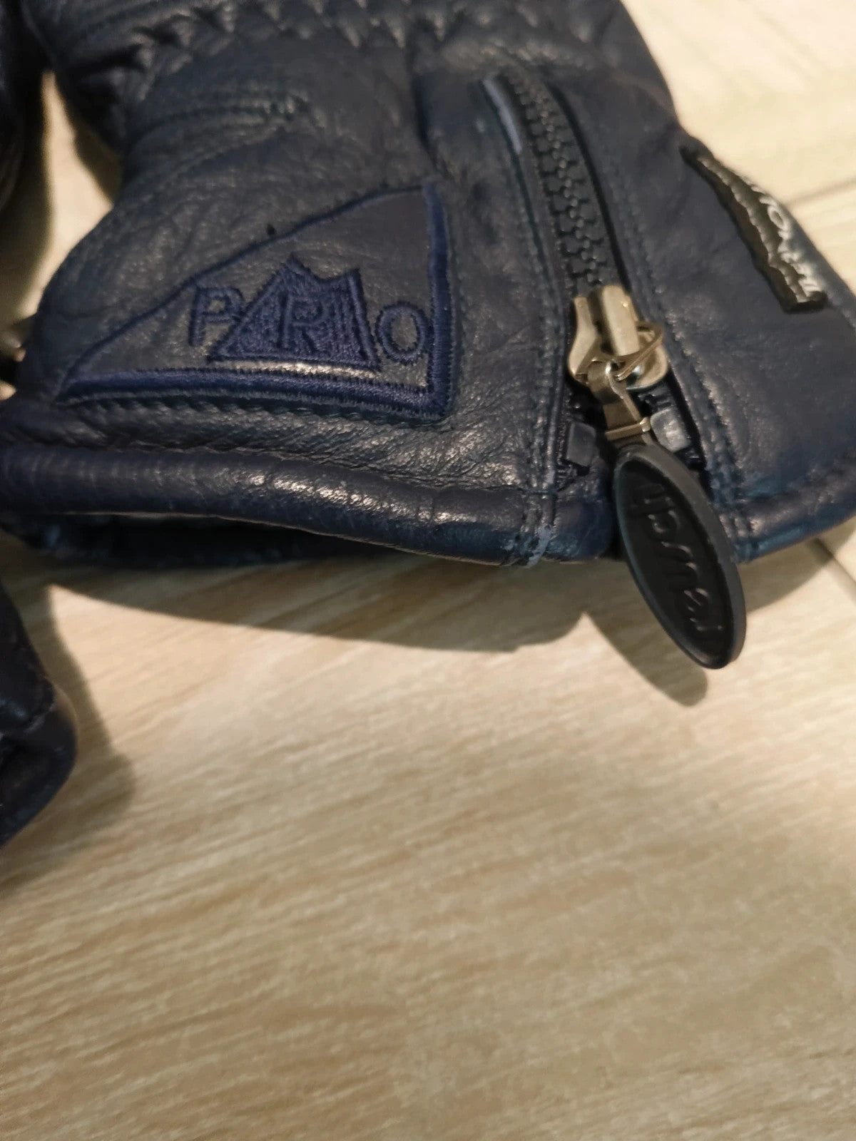 Reush guanto pelle blu uomo tg M vintage