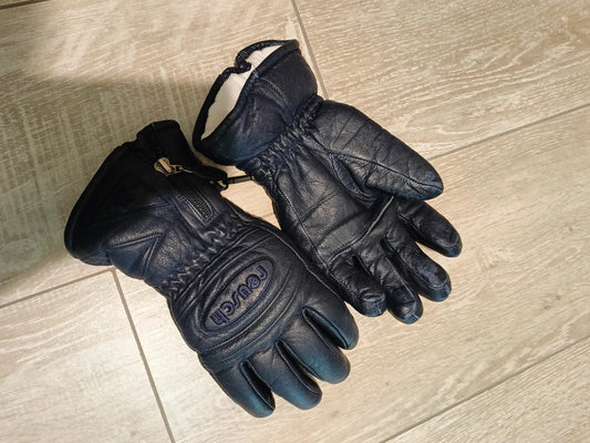 Reush guanto pelle blu uomo tg M vintage