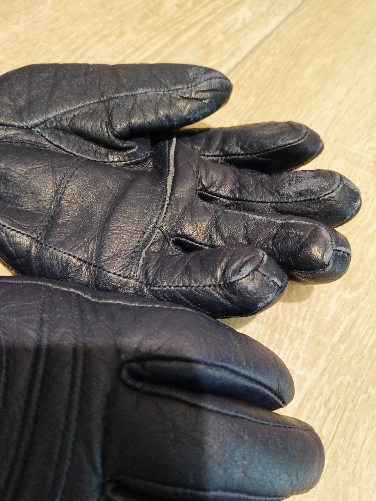 Reush guanto pelle blu uomo tg M vintage